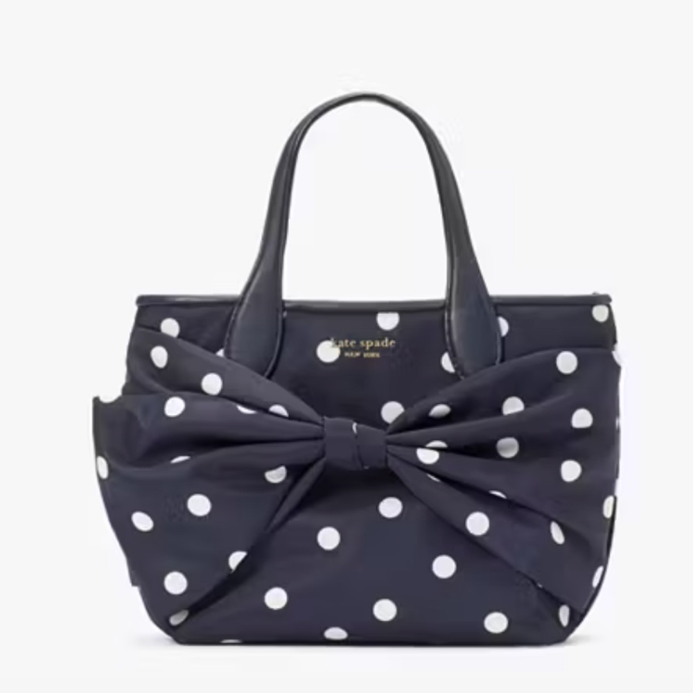 Kate Spade Nylon Polka Dot Bow Tote